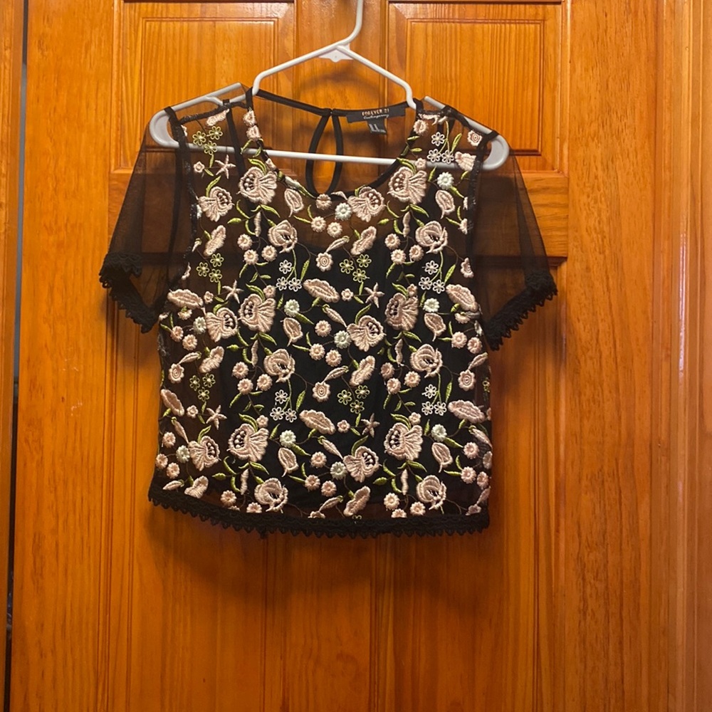 Forever 21 Embroidered Top